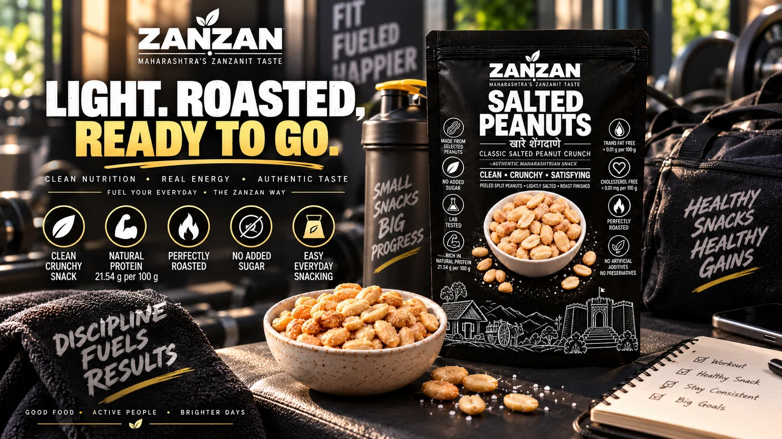 ZANZAN Salted Peanuts campaign for clean everyday snacking — story 3
