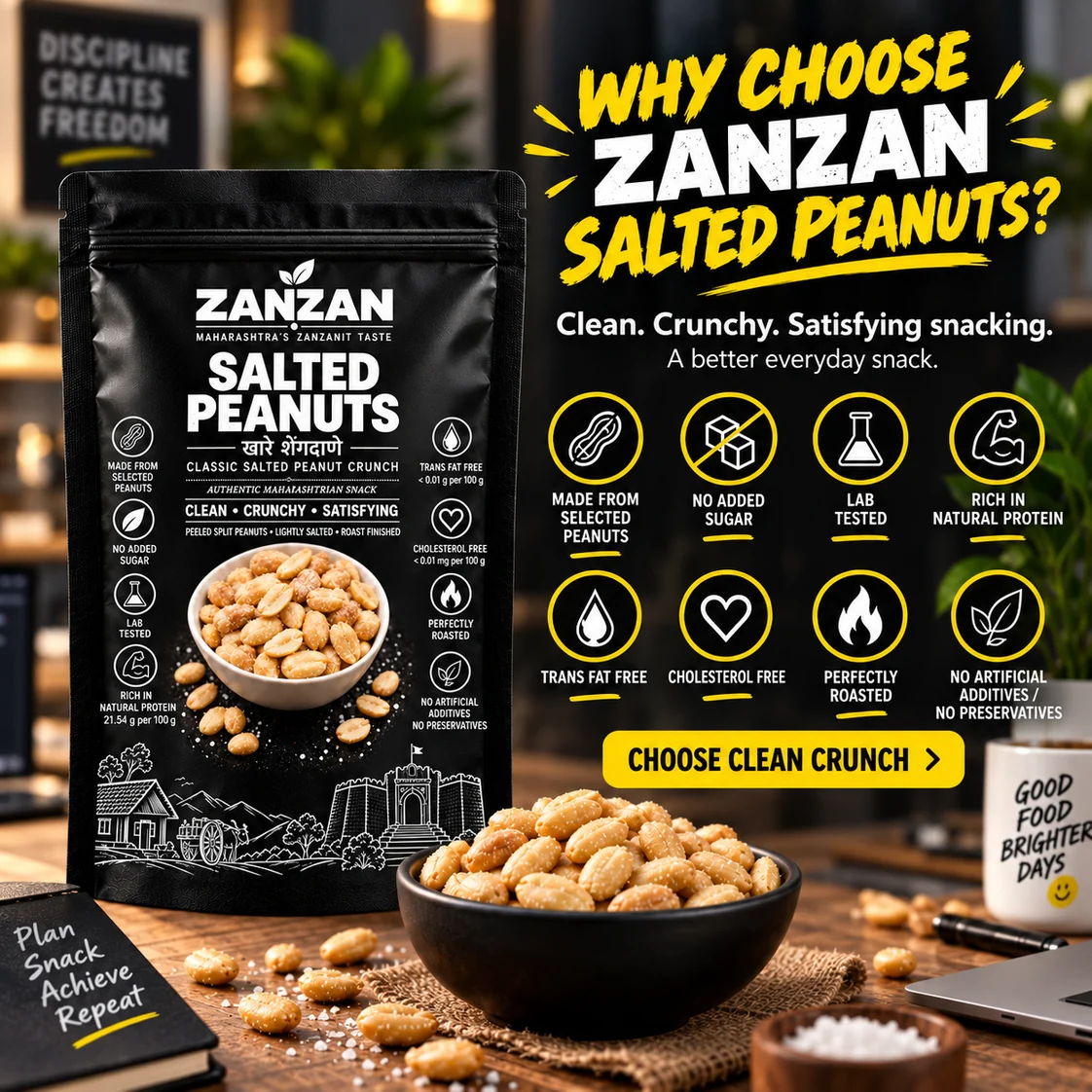 ZANZAN Premium Salted Peanuts laboratory-tested sample