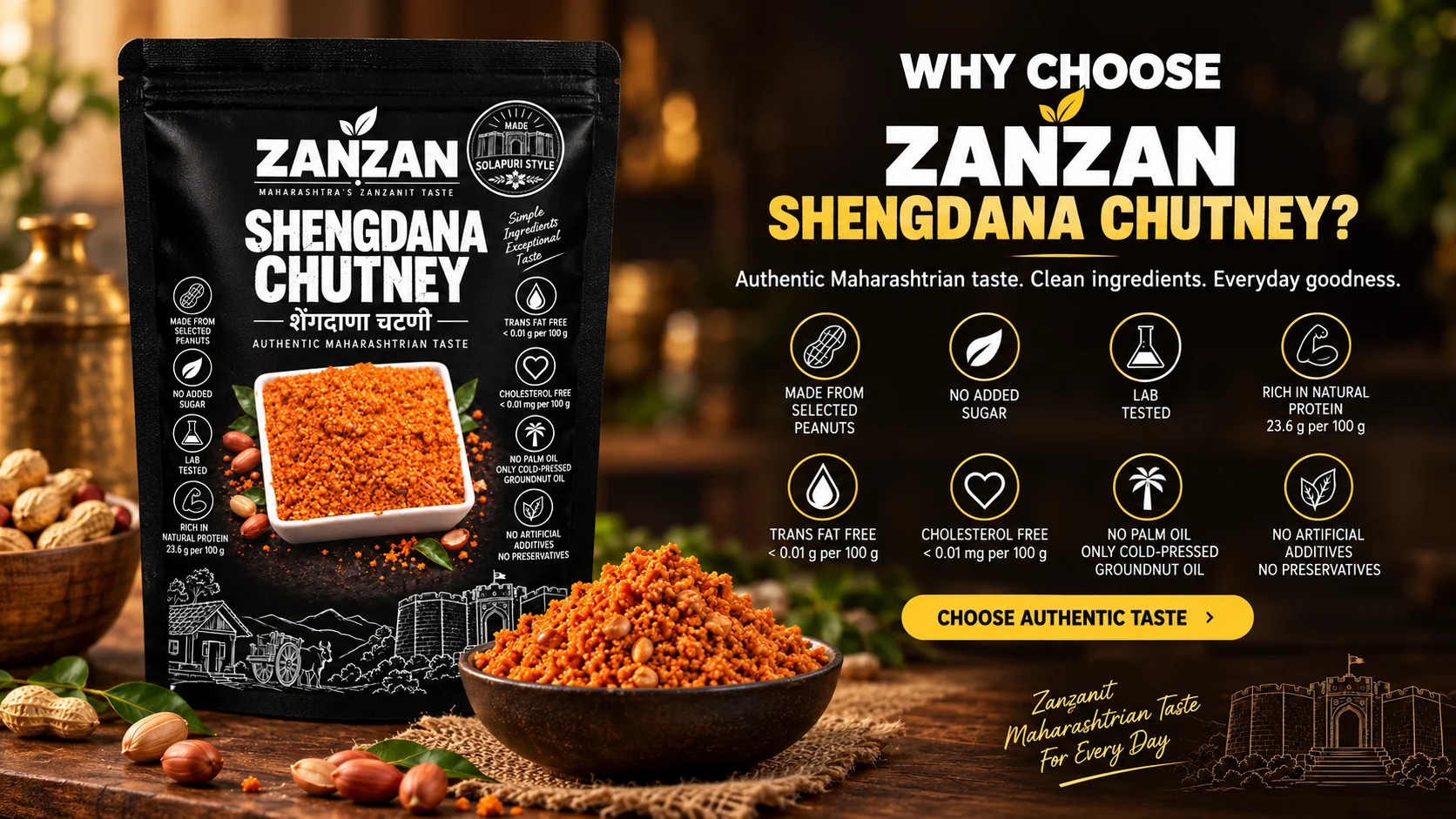 ZANZAN Shengdana Chutney campaign for authentic Maharashtrian meals — story 1